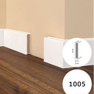 Плінтус Doellken Cubu flex life 1005 сніжно-білий 80mm
